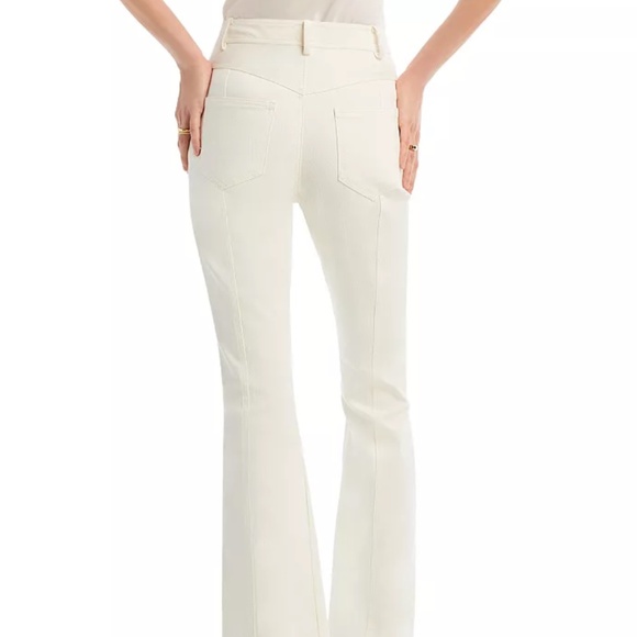 (NWOT) Cinq A Sept Shanis Slit Hem Pants In Gardenia - Picture 2 of 6